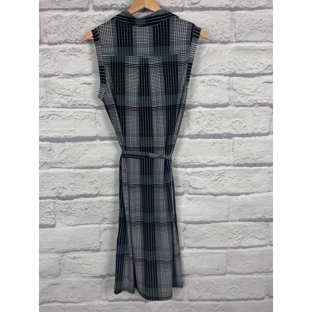 Brooks Brothers Grey Plaid Jersey Shirt Dress - M - Picture 4 of 9